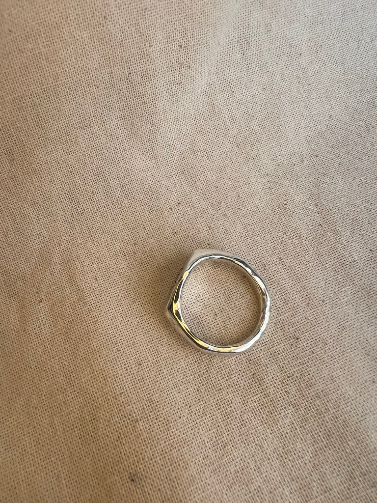 Upset Kitty Signet Ring - Handmade in Sterling Silver - One of a Kind