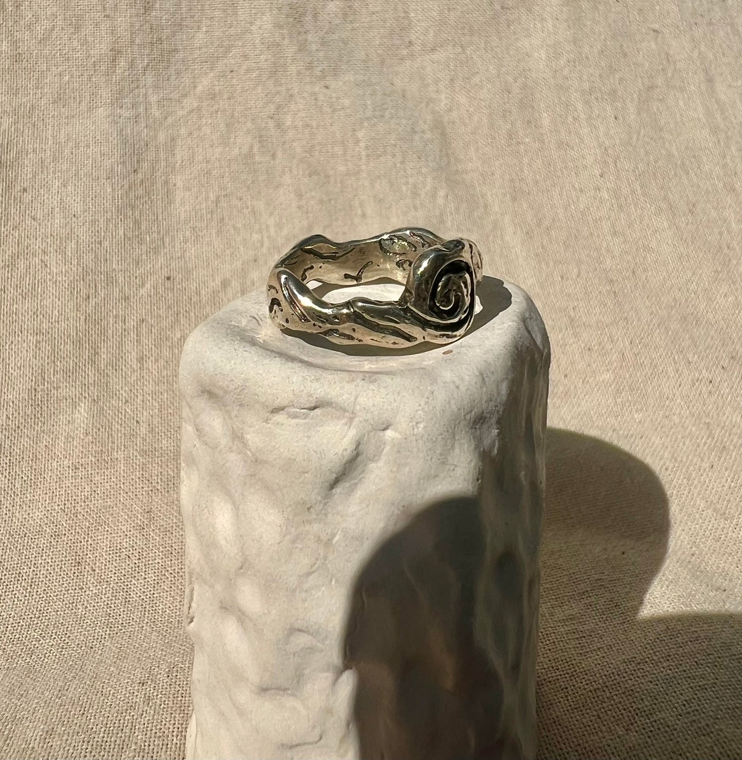 Vortex Unisex Silver Ring